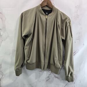 Albion Jacket Womens Small Brown Tan Bomber Zip Jetsetter Active